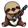 Faultier mit Gitarre