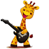 Giraffe with guitar