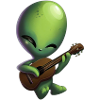 Alien with guitar