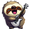 Faultier mit Gitarre
