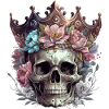 Skull with crown