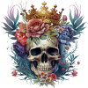 Skull with crown