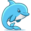 cute dolphin illustration