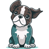 Illustration de pitbull mignon