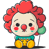 cute clown illustration