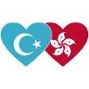 Uighurs Hong Kong Flag Heart