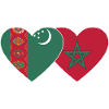 Turkmenistan Uighur Flag Heart