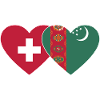 Switzerland Turkmenistan Flag Heart