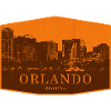 Orlando Skyline Badge Orange