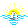 Sunset Sea Segelboot