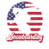 Snowboarding American Flag Snowboarder