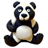 Panda made of plasticine