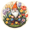 Dwarf in the flower field