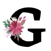 Letter g floral