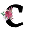 Floral letter c