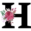 Lettre h floral