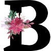 Lettre b floral