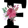 Lettre f floral
