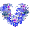 Flower,Heart,Flower Heart,Flowers,Blue