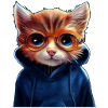 Chat mignon avec pull