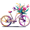 Bicycle with flowers