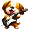 Guitariste de chien