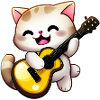 Cat with guitar