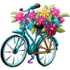Vélo avec des fleurs