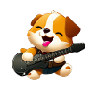 Dog with guitar