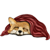 Fuchs mit Decke Schlafshirt