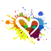 Heart,Colorful,Blobs,Color blobs,Colorful