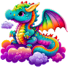 Süßer bunter Drache