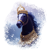 Horse - purple and majestic