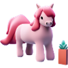 Pink Pony - Cartoon Character
