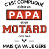 Papa et motard