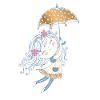 Kleines Mädchen Magic Umbrella: Feenflug