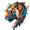 Tiger head in profile gift