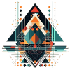 Cool geometric ethno motif