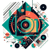Cool Geometric 80s Motif