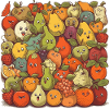 Funny Comic Fruits, Cartoon Fruit