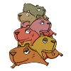 Capybara pile capybara