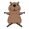 Capybara capybara motif