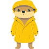 Otter in a raincoat