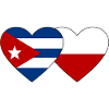 Cuba Poland Flag Heart
