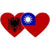 AlbaniaTaiwan Flag Heart