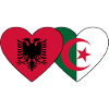 Albanien Algerien Flagge Herz