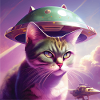 Cat Alien Spaceship