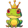 Grenouille avec couronne
