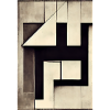 Black and white Bauhaus illustration