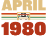 43rd birthday April Born in 1980 Gift idea